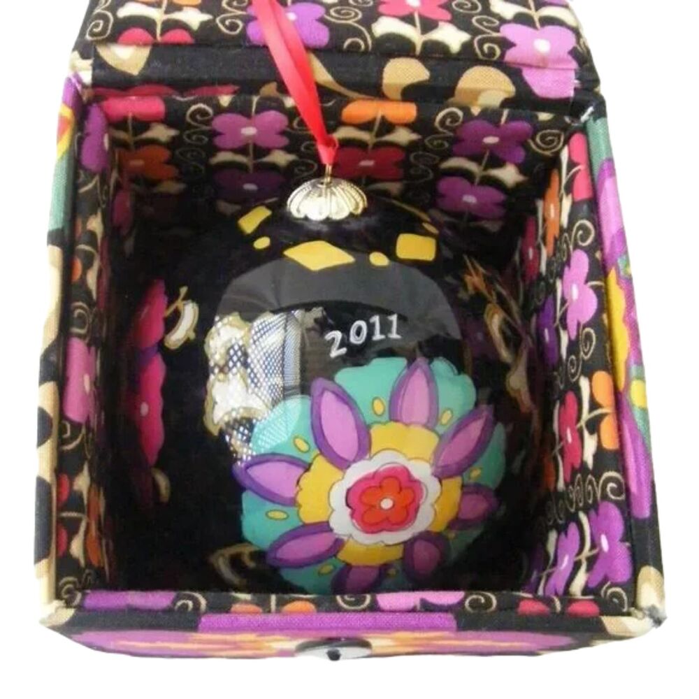 VERA BRADLEY Suzani Ornament & Box, OS, 2011, Floral, Multicolor
